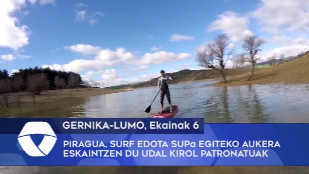Piragua Surf edota SUPa egiteko aukera eskaintzen du Udal Kirol Patronatuak