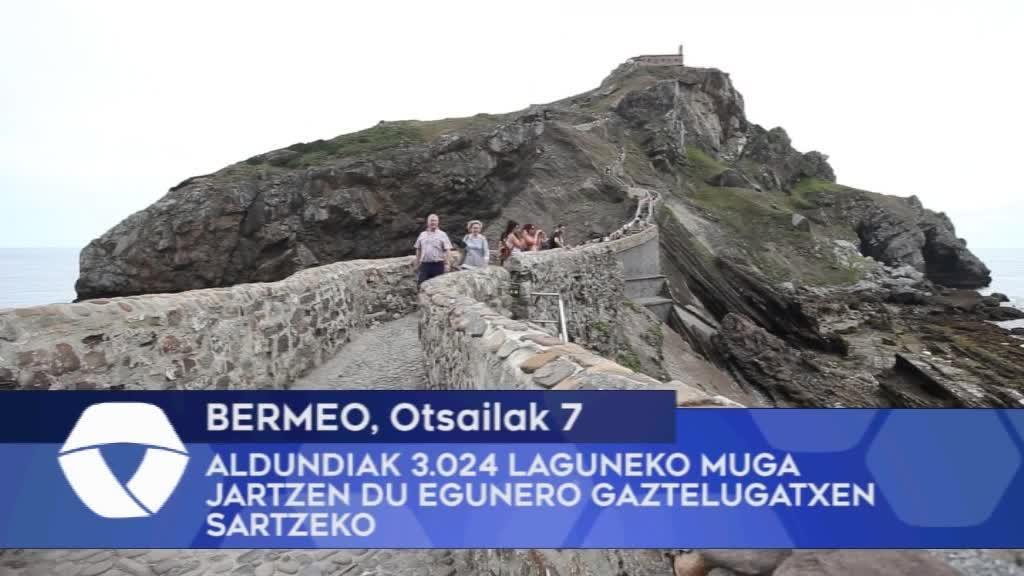 Bizkaiko Foru Aldundiak 3.024 laguneko muga jartzen du egunero Gaztelugatxen sartzeko