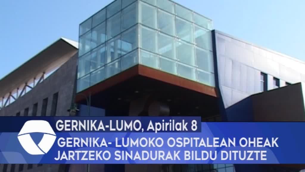 Gernika-Lumoko ospitalean oheak jartzeko sinadurak bildu dituzte