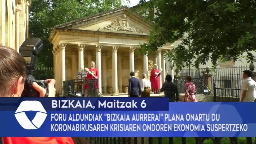 Bizkaiko Foru Aldundiak "Bizkaia Aurrera!" plana onartu du koronabirusaren krisiaren ondoren ekonomia suspertzeko