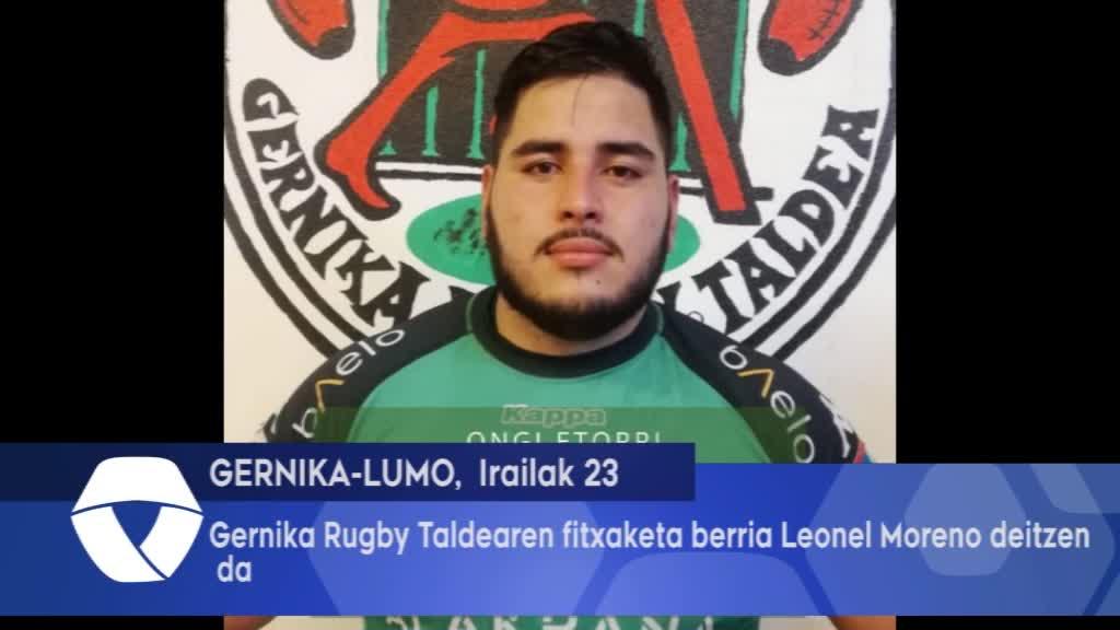 Gernika Rugby Taldearen fitxaketa berria Leonel Moreno deitzen da