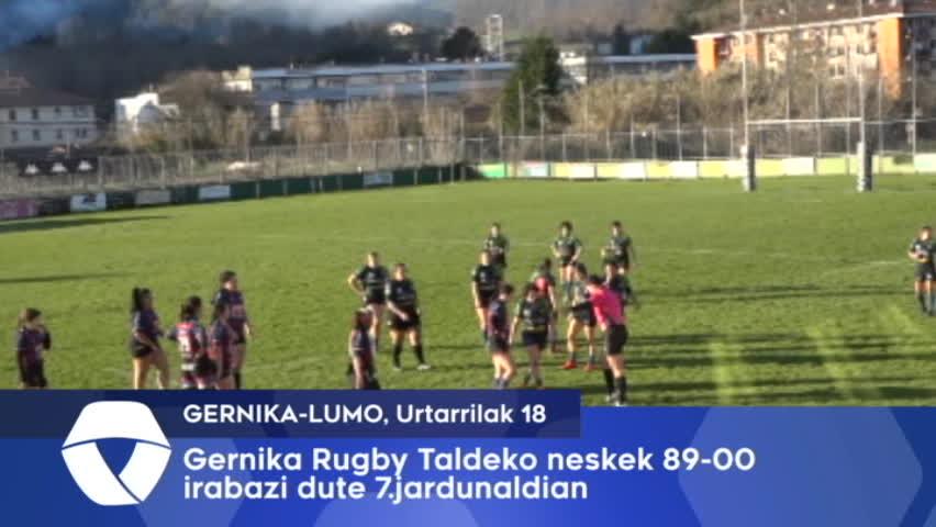 Gernika Rugby Talde eta Getxo Rugby Taldeko neskek partida irabazi dute, 7. jardunaldian, 89-00ko markagailuarekin