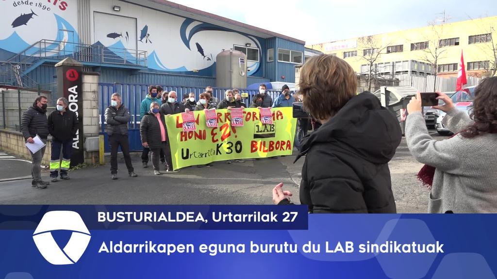 Aldarrikapen eguna burutu du LAB sindikatuak Busturialdean
