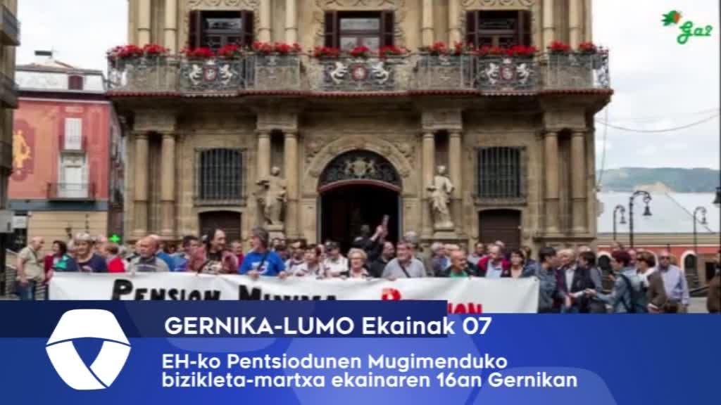 Pentsionisten Bizikleta Martxa ekainaren 16an iritsiko da Gernika-Lumora