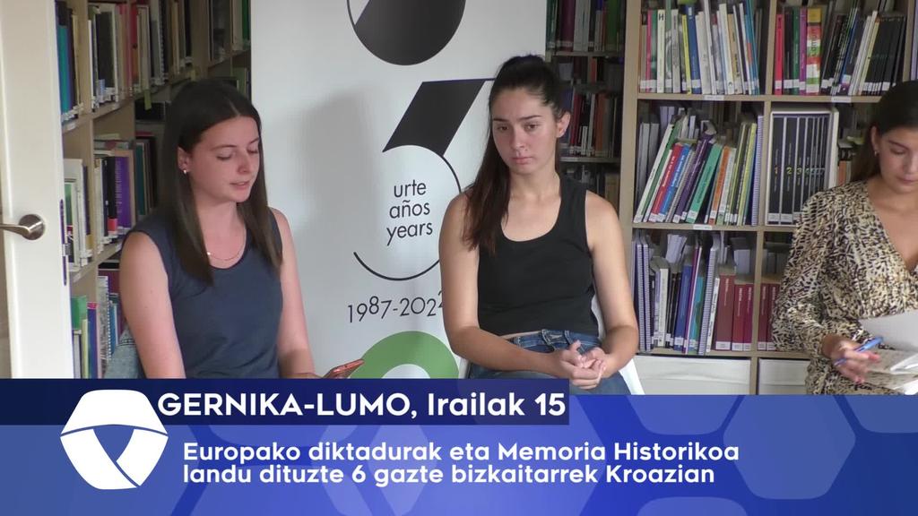  Kroazian Memoria Historikoa landu dute 6 gazte bizkaitarrek