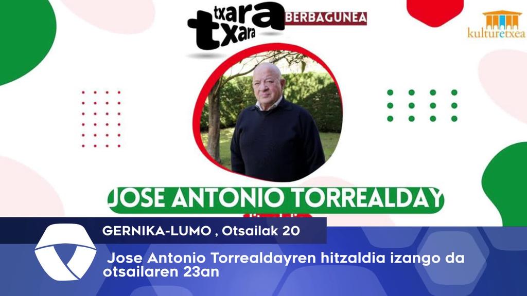  Jose Antonio Torrealday-ren hitzaldia izango da otsailaren 23an
