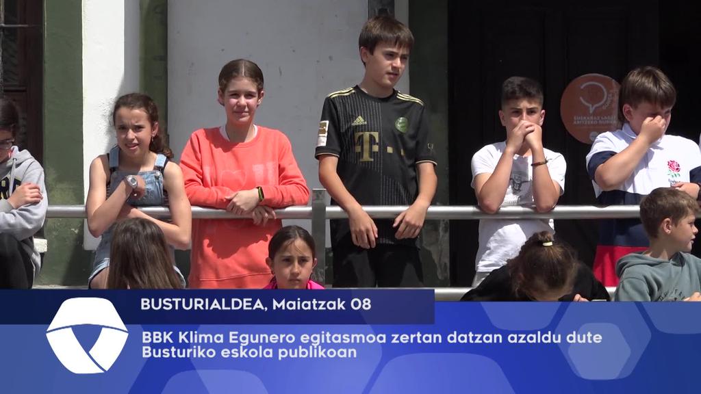 BBK Klima Egunero egitasmoa zertan datzan azaldu dute Busturiko eskola publikoan