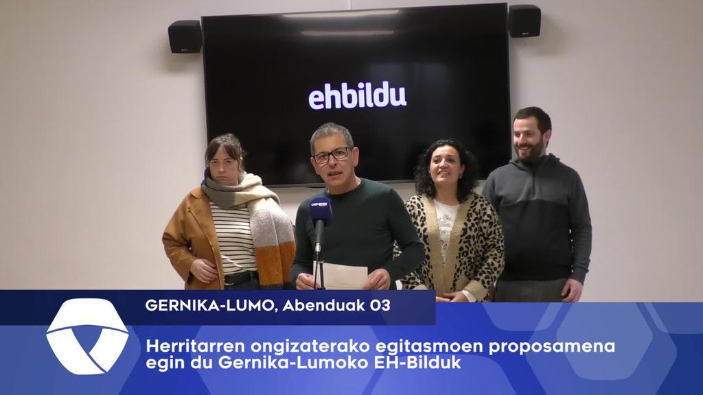  herritarren ongizaterako proiektu proposamenak egin ditu Gernika-Lumoko EH-Bilduk