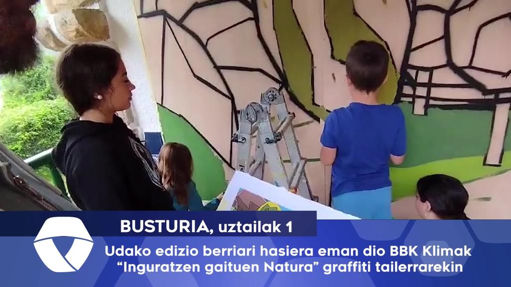 Udako edizio berriari hasiera eman dio BBK Klimak  inguratzen gaituen Natura graffiti tailerrarekin