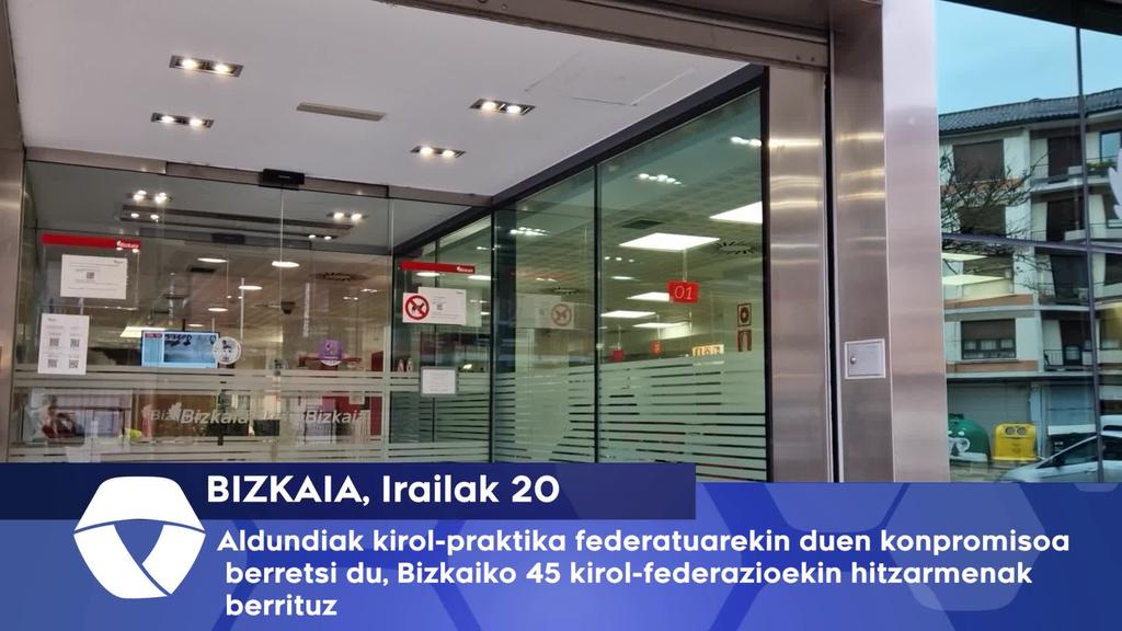 Aldundiak kirol-praktika federatuekin duen konpromisoa berretsi du, Bizkaiko 45 kirol-federazioekin hitzarmenak berrituz