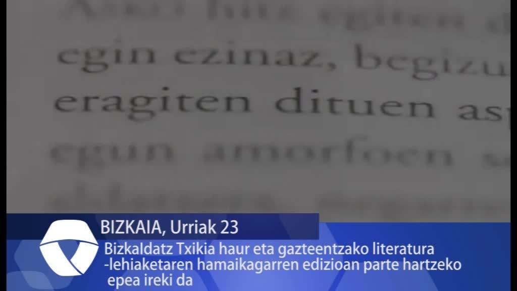 BizkaIdatz Txikia haur eta gazteentzako literatura-lehiaketaren hamaikagarren edizioan parte hartzeko epea ireki da