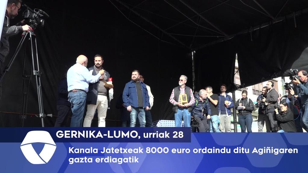 Kanala Jatetxeak 8000 euro ordaindu ditu Agiñigaren gazta erdiagatik