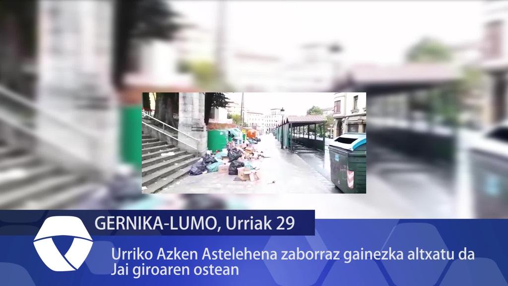 Urriko Azken Astelehena zaborraz gainezka altxatu da