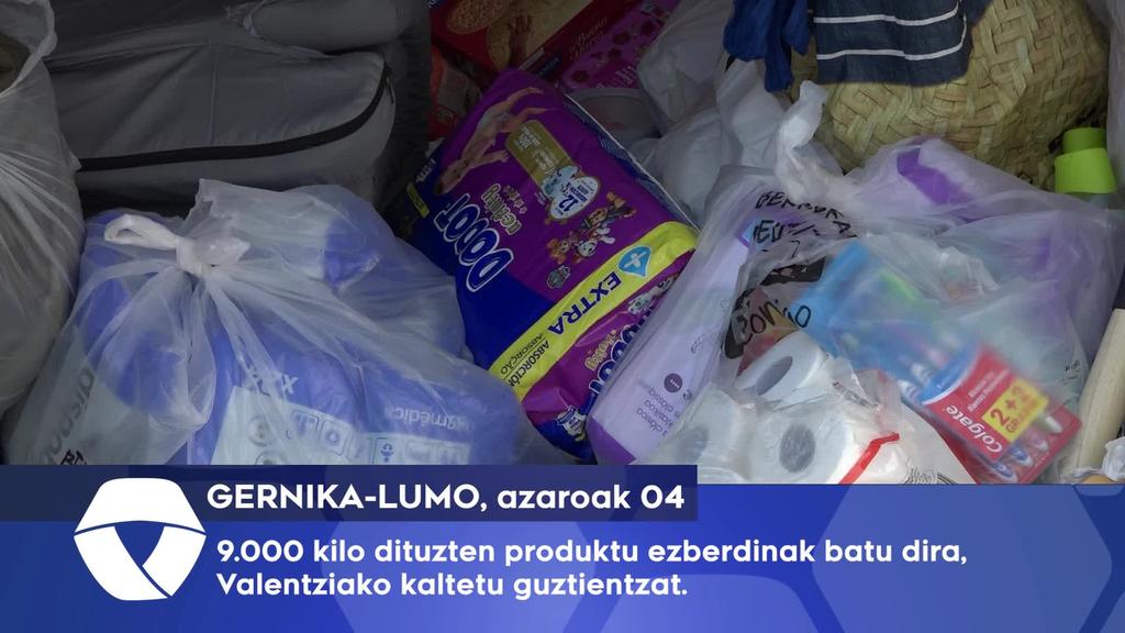 9.000 kilo dituzten produktu ezberdinak batu dira, Valentziako kaltetu guztientzat