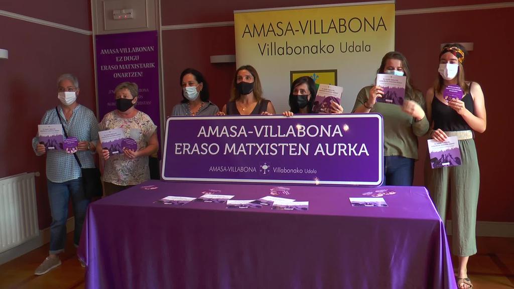 Amasa-Villabonako udalak eraso matxisten aurkako kanpaina abiatu du mugimendu feministarekin